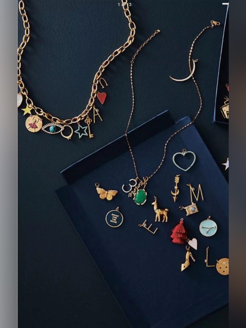 Gold-Tone Necklace Yellow Star from Anthropologie Just for you Charm collection